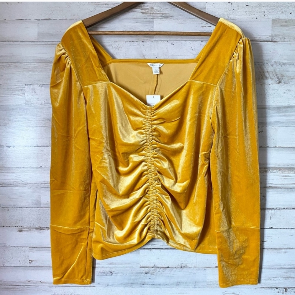 Marigold Velour Top Large